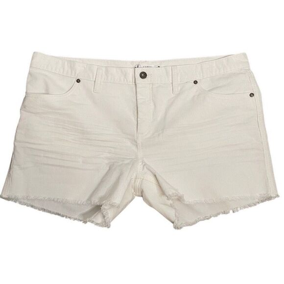 Carve Designs Womens Oahu Corduroy Shorts 16 Bone High Rise High Waisted Cutoff - Picture 1 of 5